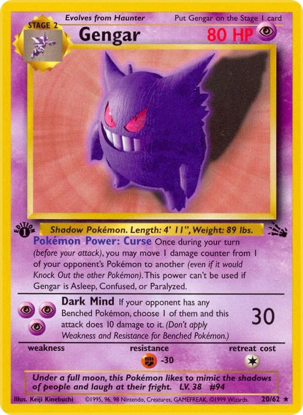 Gengar 20/62 Fossil