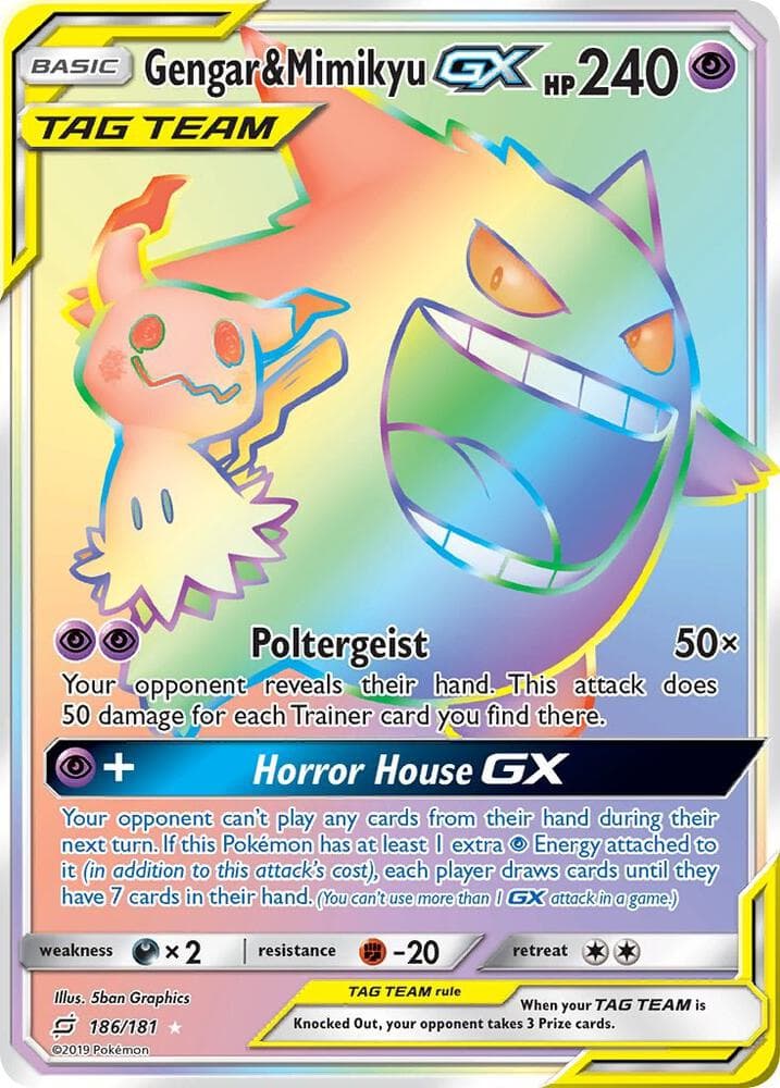 Gengar & Mimikyu GX 186/181 Team Up